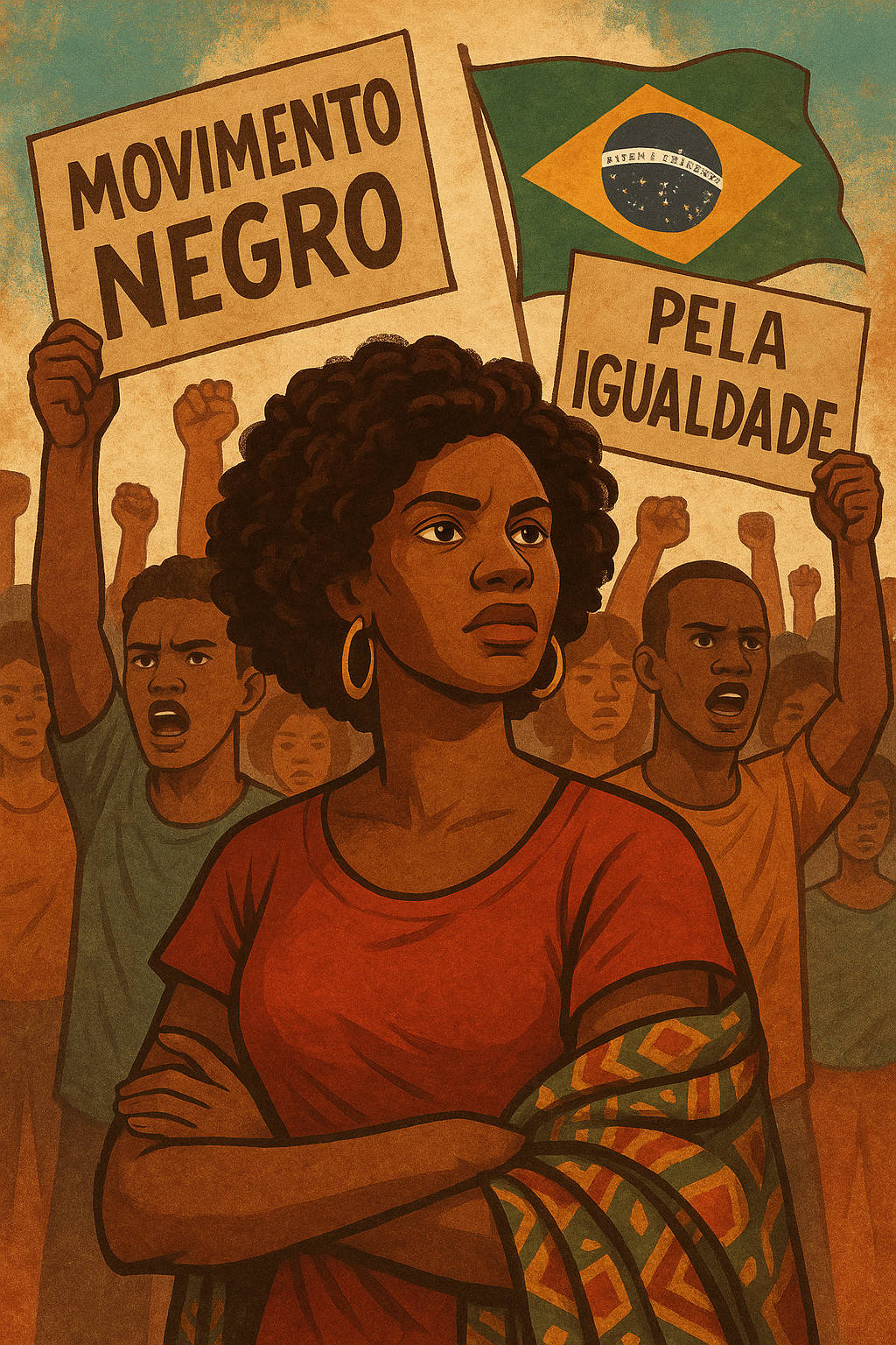 Ilustração de movimentos negros e ativismo